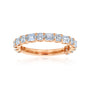 1.8 Carat Lab Grown Diamond Half Eternity Coco Ring in Rose Gold