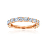 1.8 Carat Lab Grown Diamond Half Eternity Coco Ring in Rose Gold
