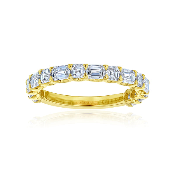 1.8 Carat Lab Grown Diamond Half Eternity Coco Ring in Yellow Gold