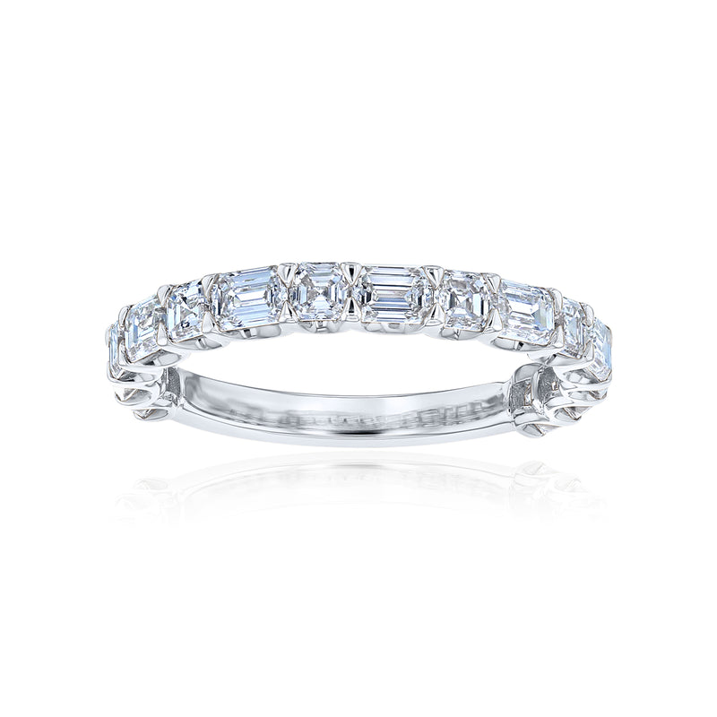 1.8 Carat Lab Grown Diamond Half Eternity Coco Ring in White Gold