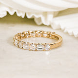 diamonds line over halfway around the ring 