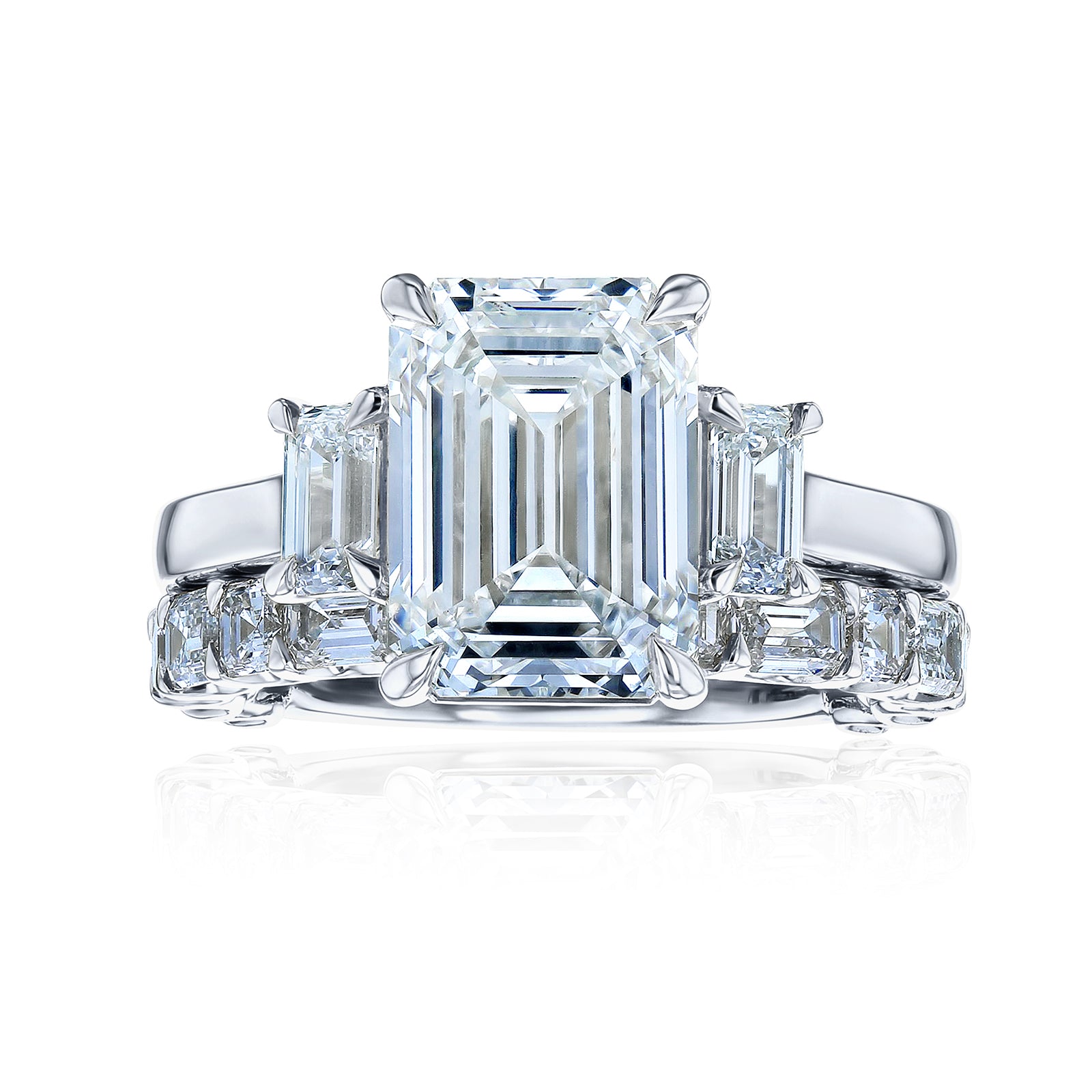 7 Carat Lab Grown Diamond Esma Bridal Set in White Gold