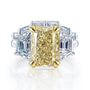 Kobelli 7.2 Carat Fancy Yellow Lab Grown Diamond Maryna Bridal Set