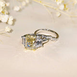 Kobelli 7.2 Carat Fancy Yellow Lab Grown Diamond Maryna Bridal Set