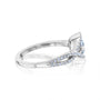 Low setting in white gold