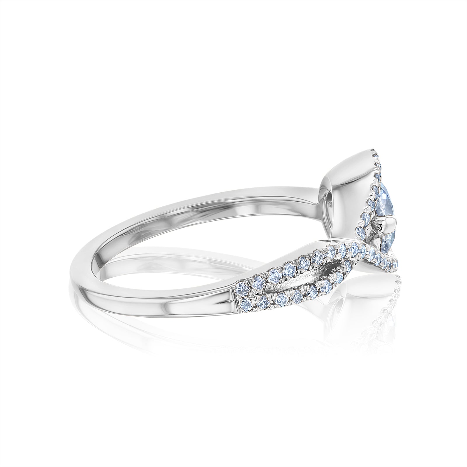 Low setting in white gold