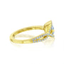 Low setting in yellow gold