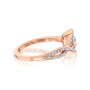 Low setting in rose gold