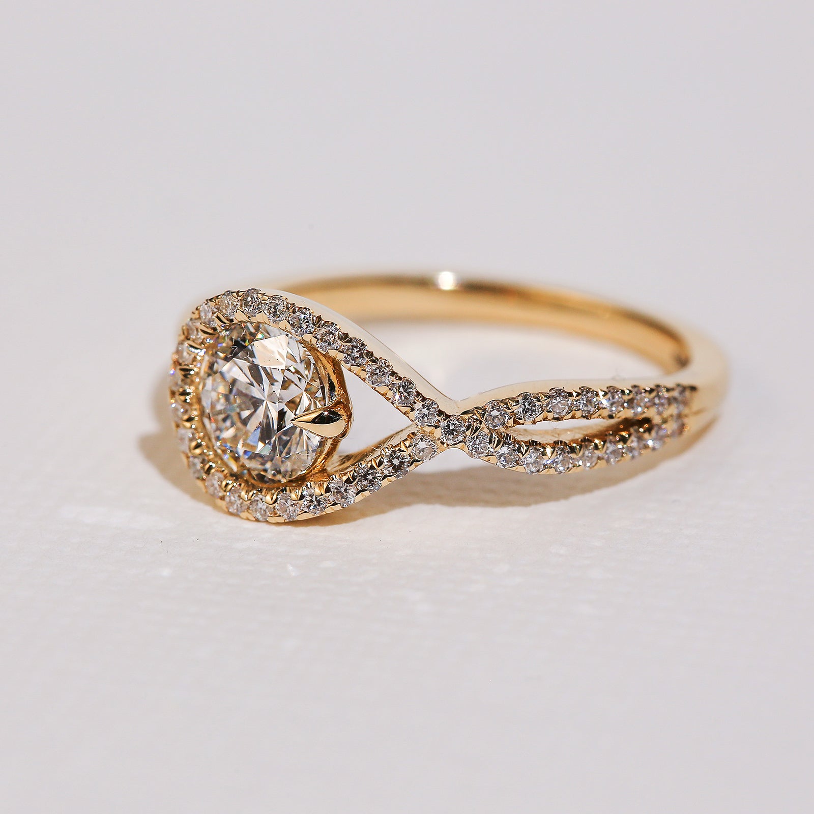 Yellow gold in natural lighting