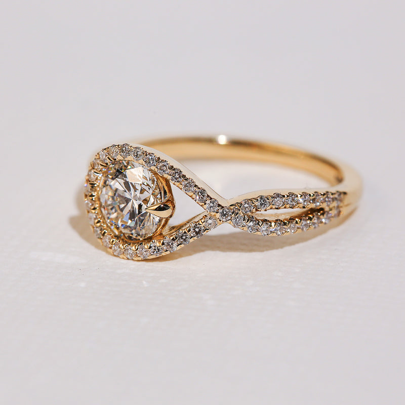 Yellow gold in natural lighting