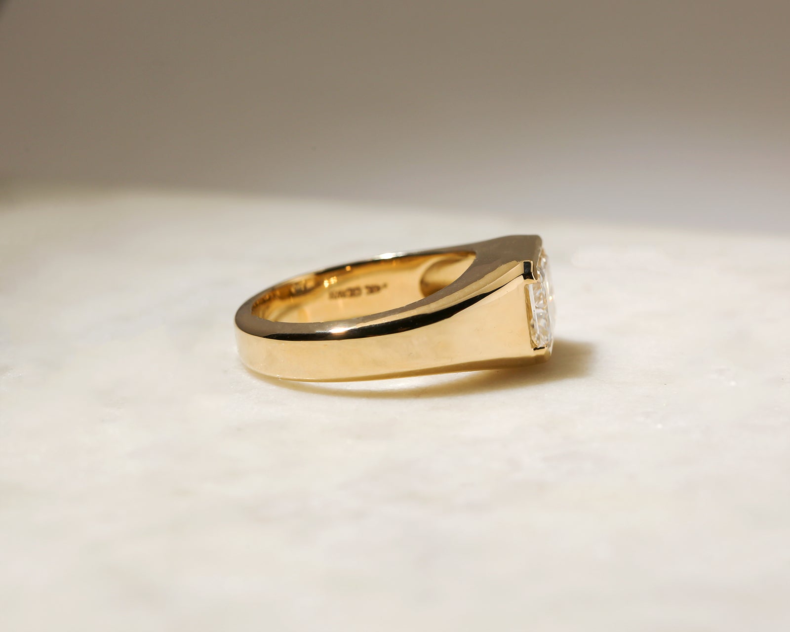 2, 3, or 4 Carat Lab Grown Diamond Wide Solitaire Freida Ring