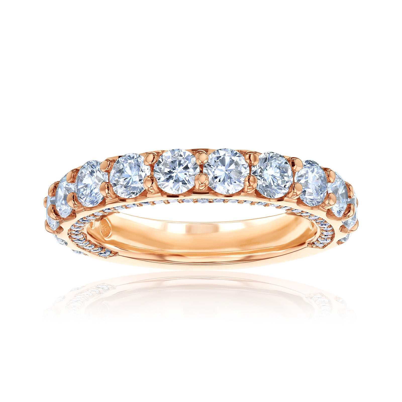 Kobelli Lab Grown Diamond Multi Row Band in Rose Gold