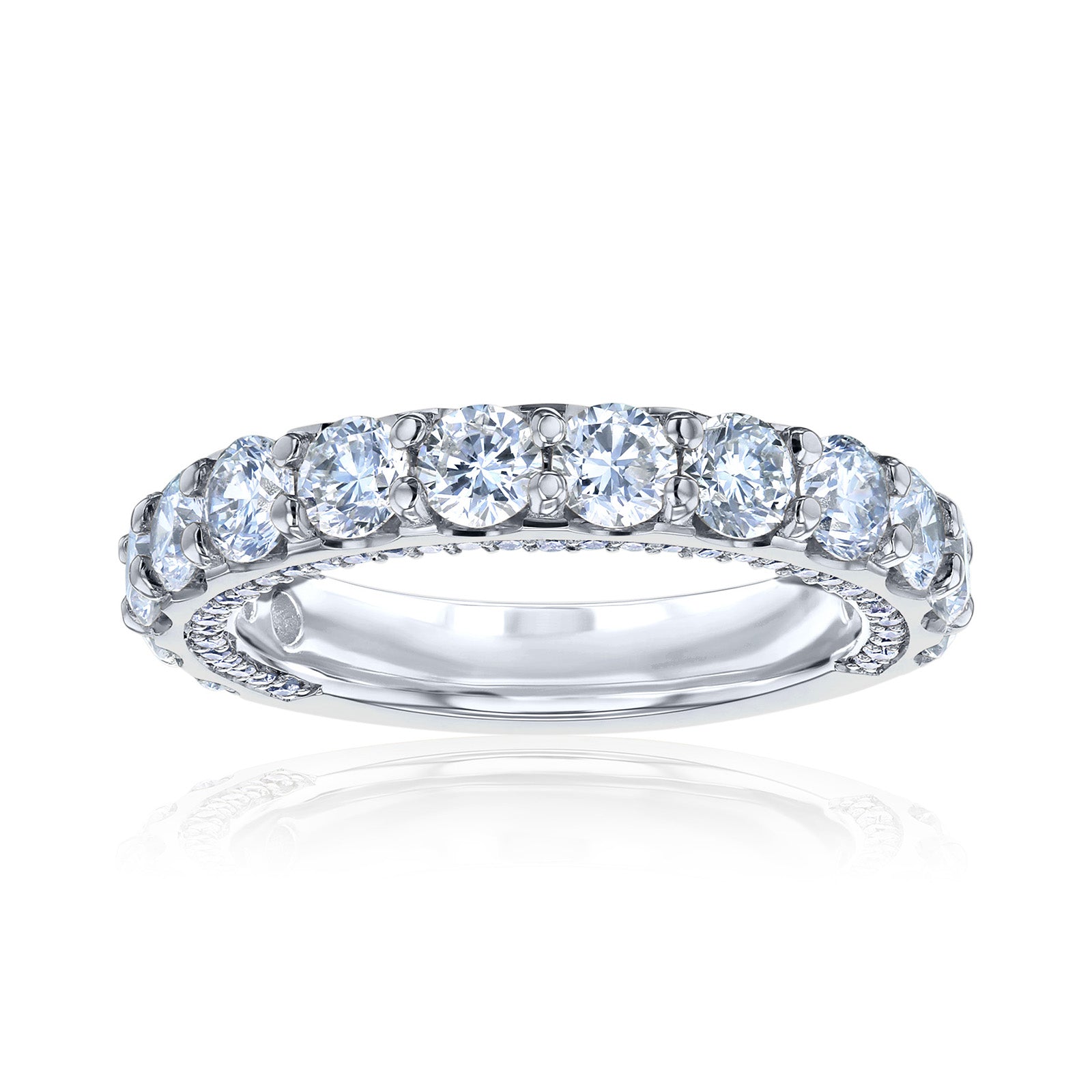 Kobelli Lab Grown Diamond Multi Row Band in White Gold