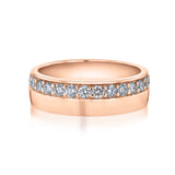0.50 Carat Lab Grown Diamond Cigar Band Nico Ring in Rose Gold