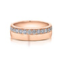 0.50 Carat Lab Grown Diamond Cigar Band Nico Ring in Rose Gold