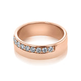 Nico Ring in rose gold side angle