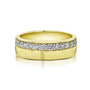 0.50 Carat Lab Grown Diamond Cigar Band Nico Ring in Yellow Gold