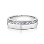 0.50 Carat Lab Grown Diamond Cigar Band Nico Ring in White Gold