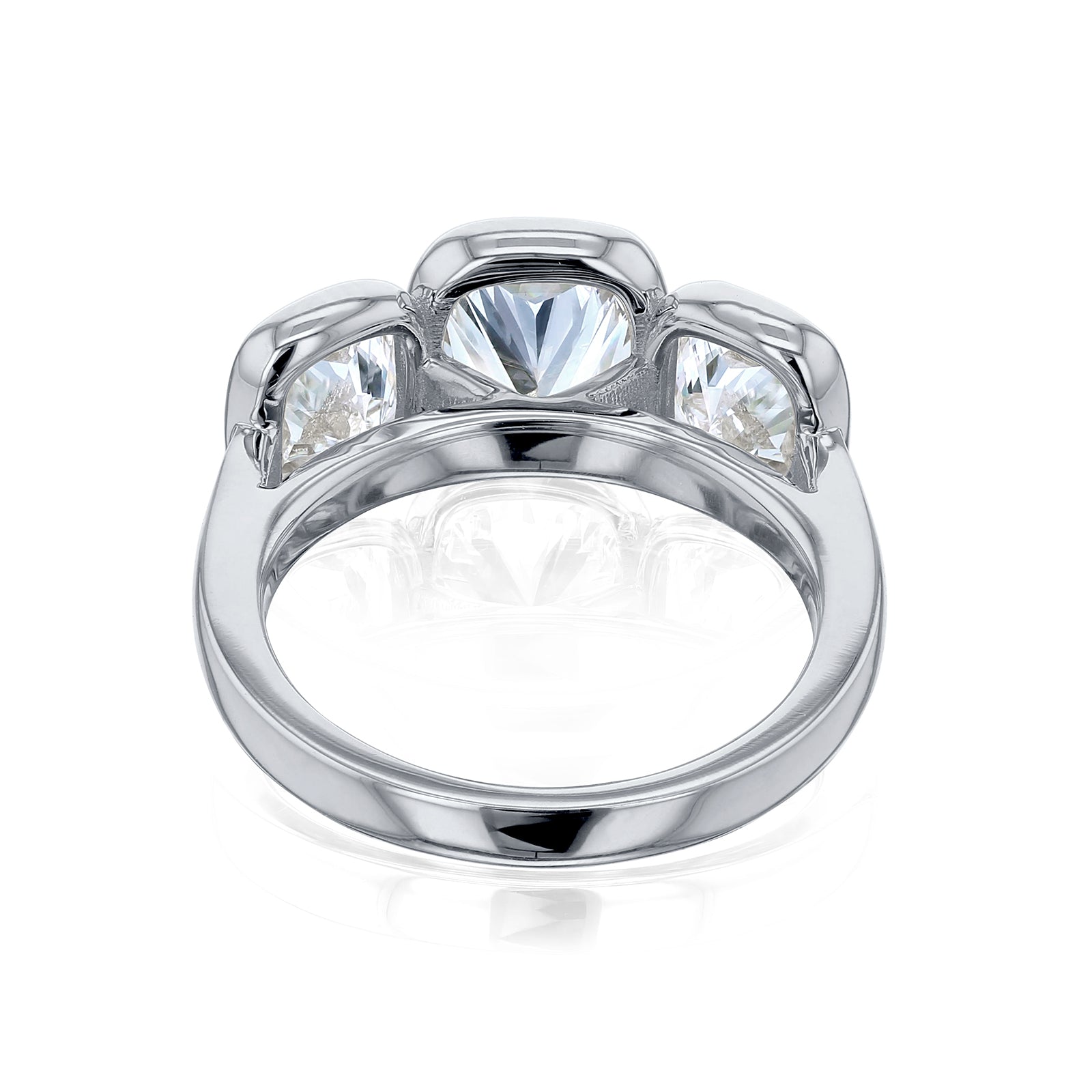 inside angle of Croft ring in white gold