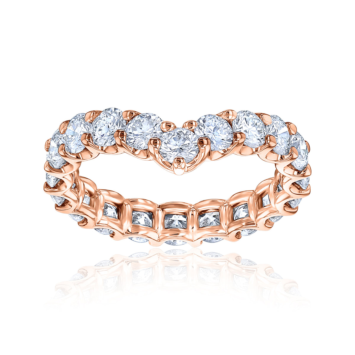 Lab Grown Diamond Eternity Wishbone Elena Ring
