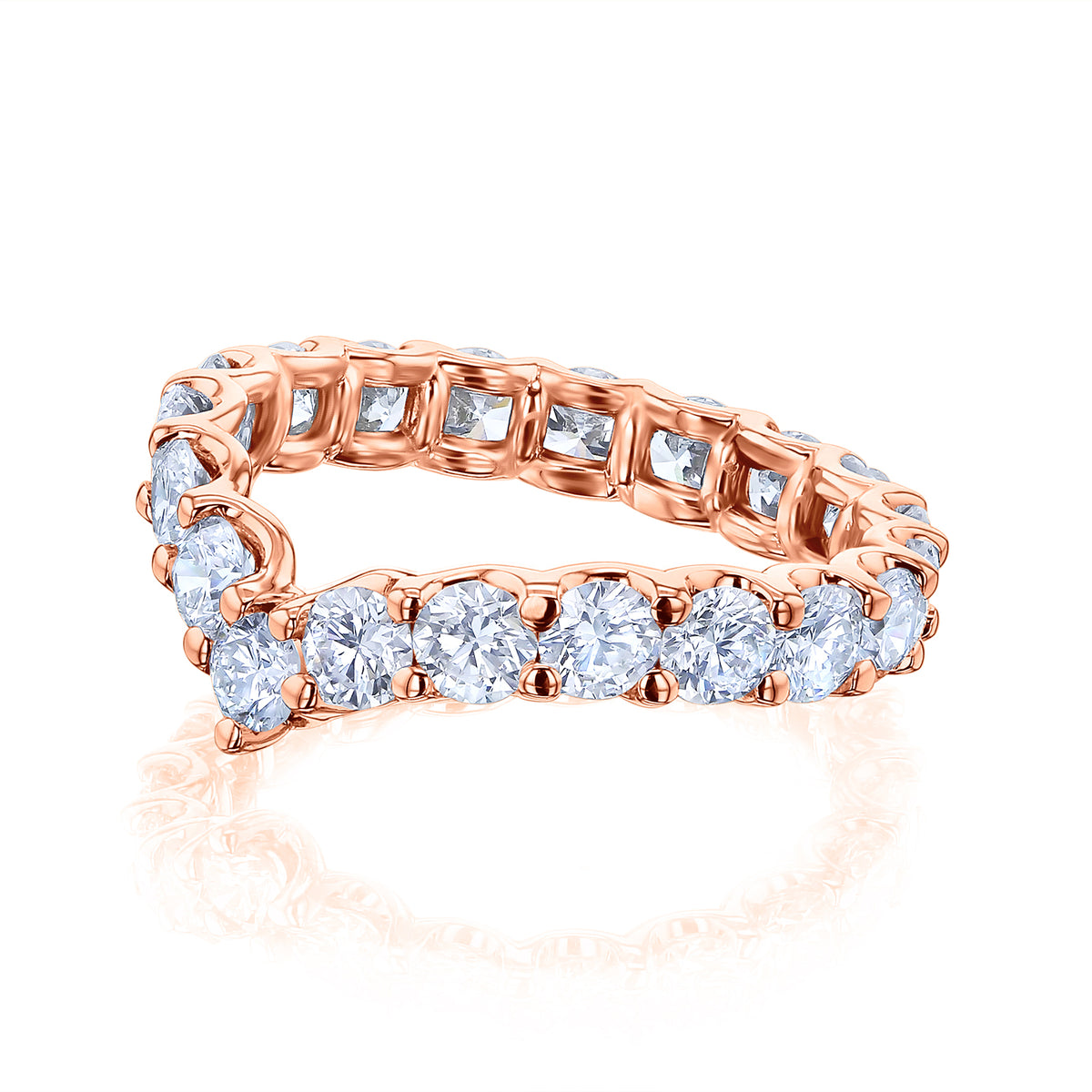 Lab Grown Diamond Eternity Wishbone Elena Ring