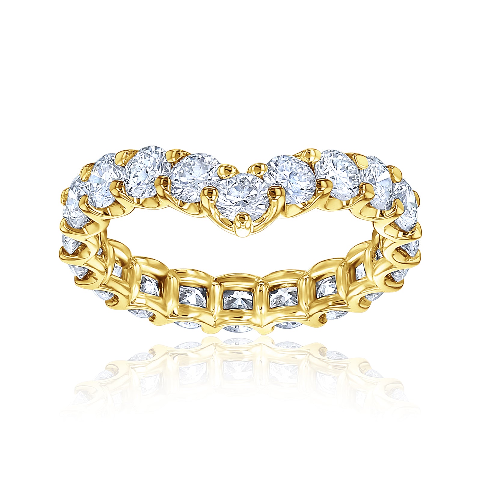 Lab Grown Diamond Eternity Wishbone Elena Ring