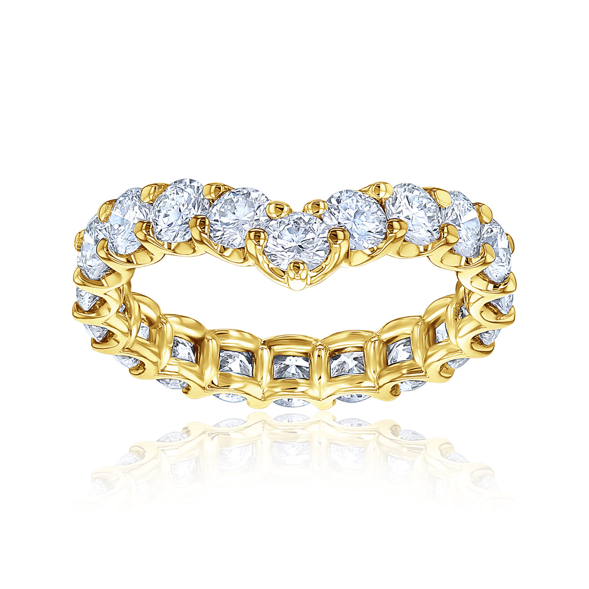 Lab Grown Diamond Eternity Wishbone Elena Ring