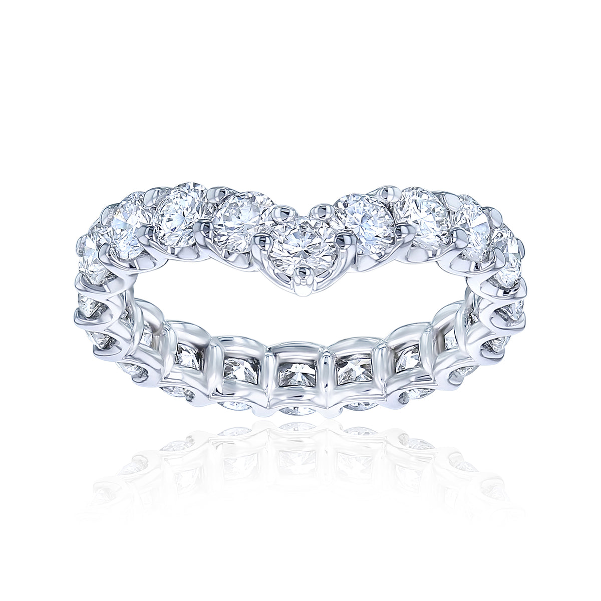 Lab Grown Diamond Eternity Wishbone Elena Ring