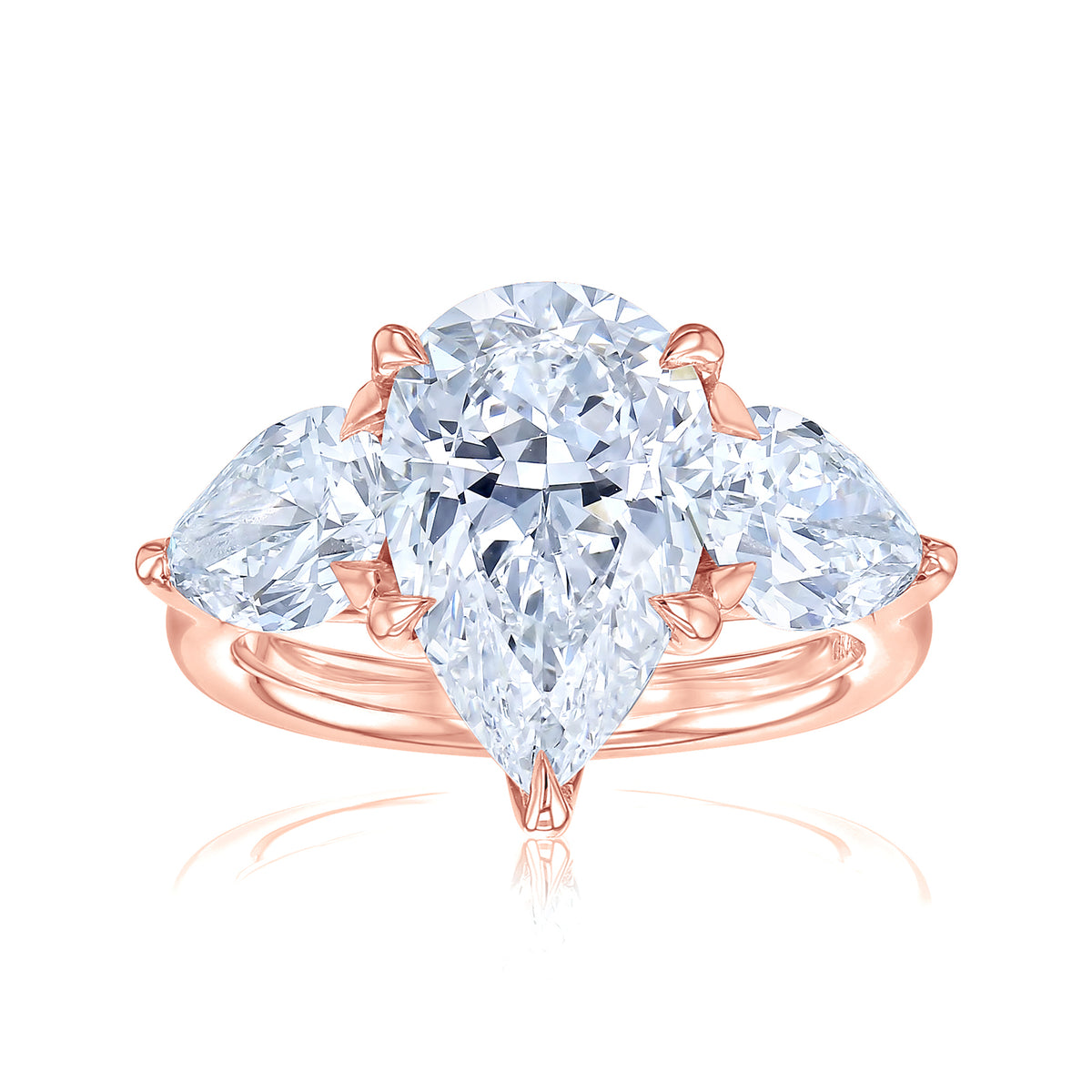 7.5 Carat Lab Grown Diamond Pear Elena Ring