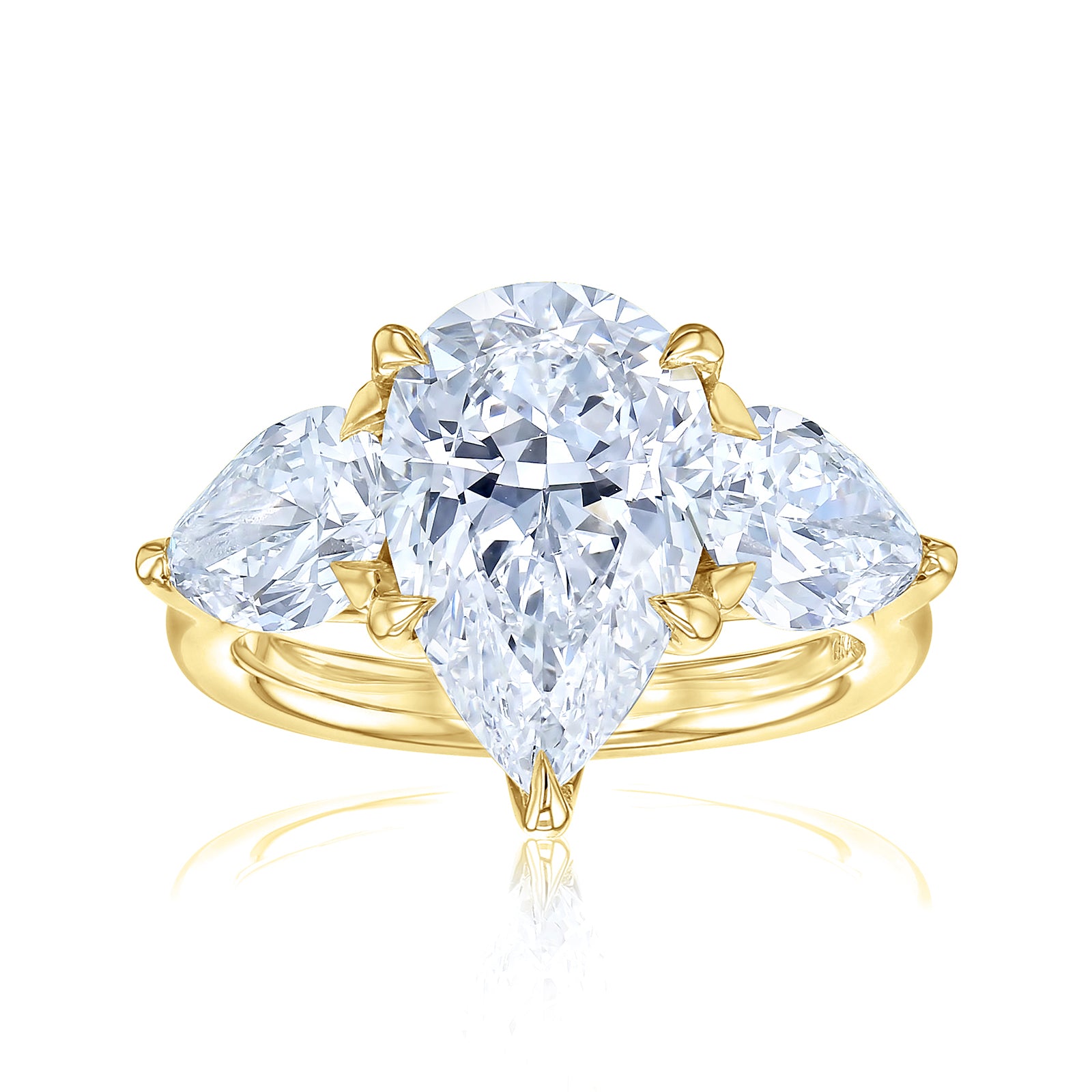 7.5 Carat Lab Grown Diamond Pear Elena Ring