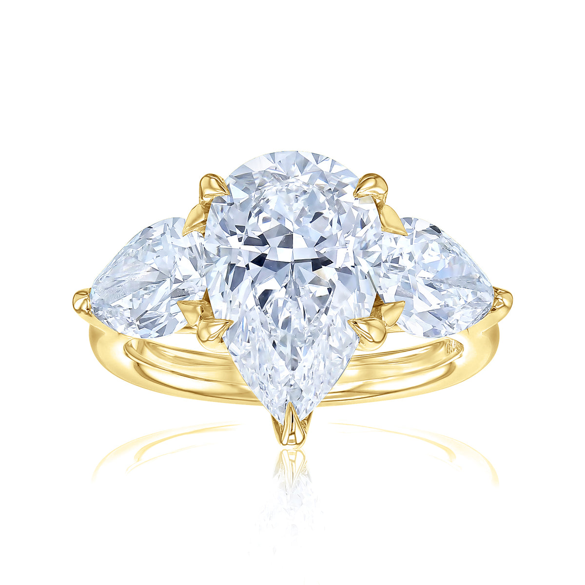 7.5 Carat Lab Grown Diamond Pear Elena Ring