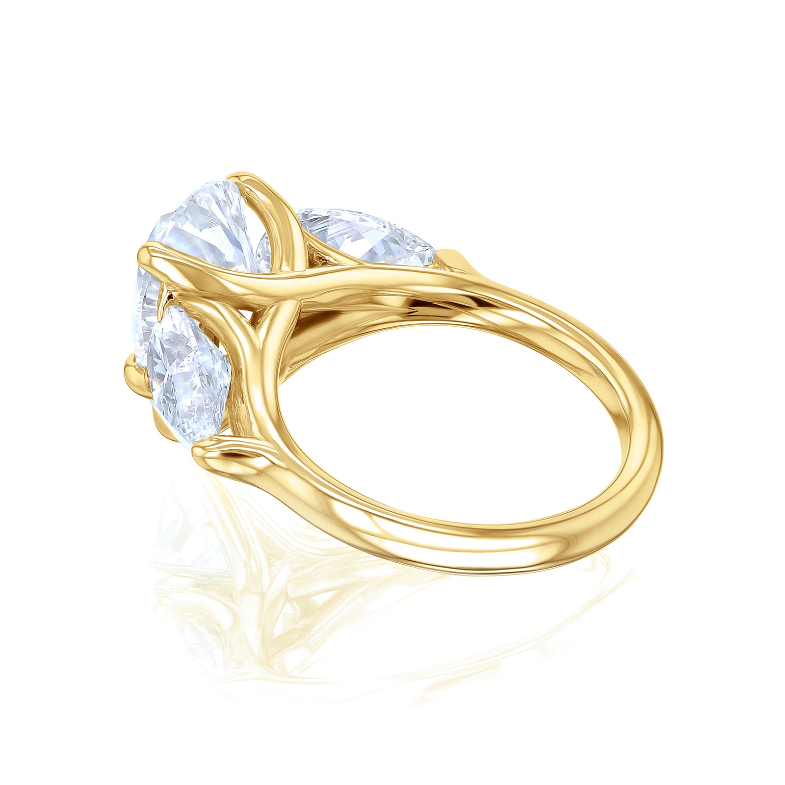 7.5 Carat Lab Grown Diamond Pear Elena Ring