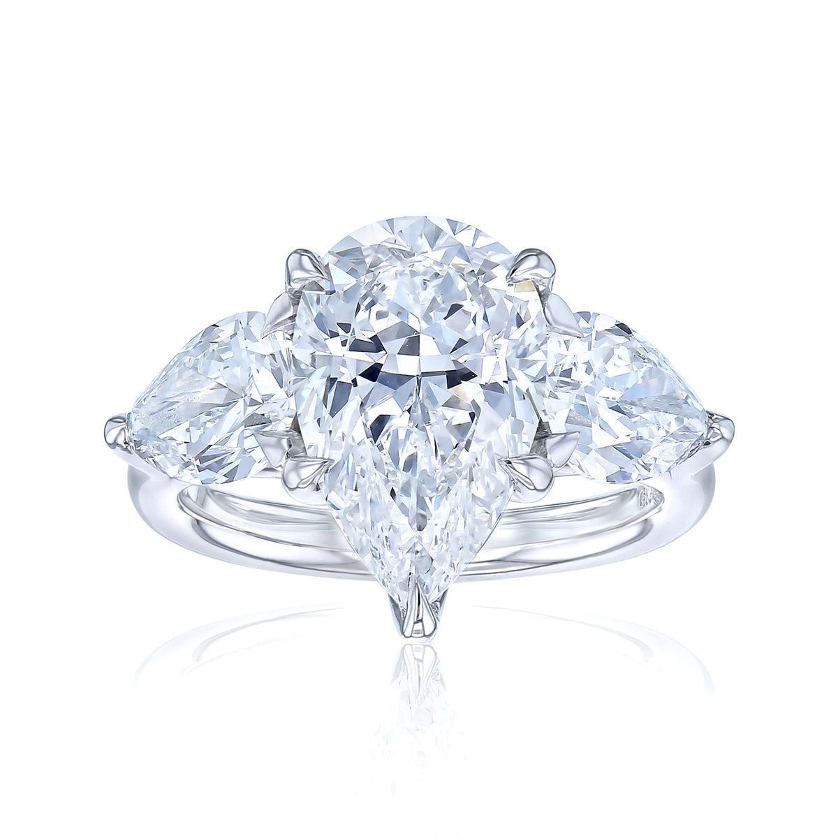 7.5 Carat Lab Grown Diamond Pear Elena Ring