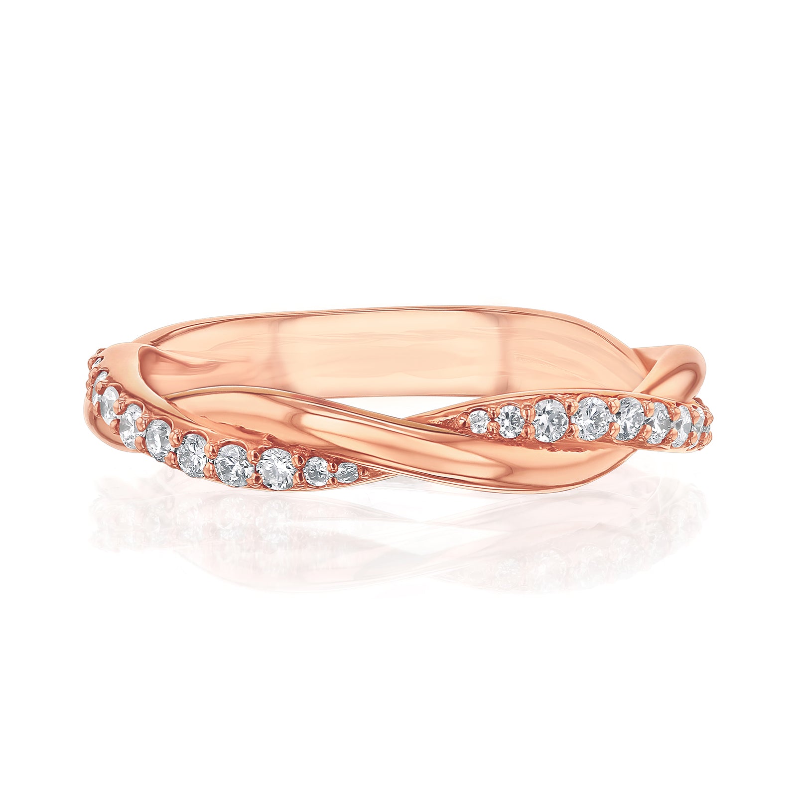 0.25 Carat Lab Grown Diamond Shifting Helix Ring (3.4 mm)