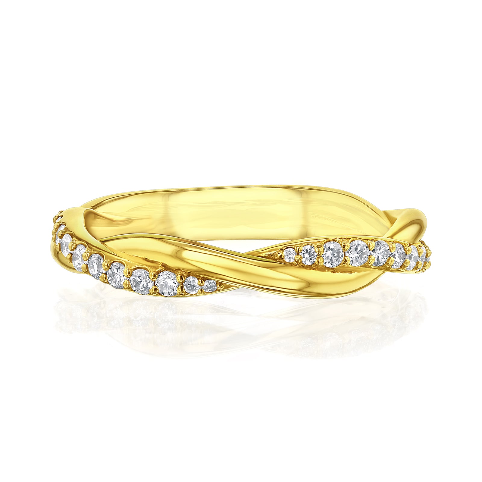 0.25 Carat Lab Grown Diamond Shifting Helix Ring (3.4 mm)