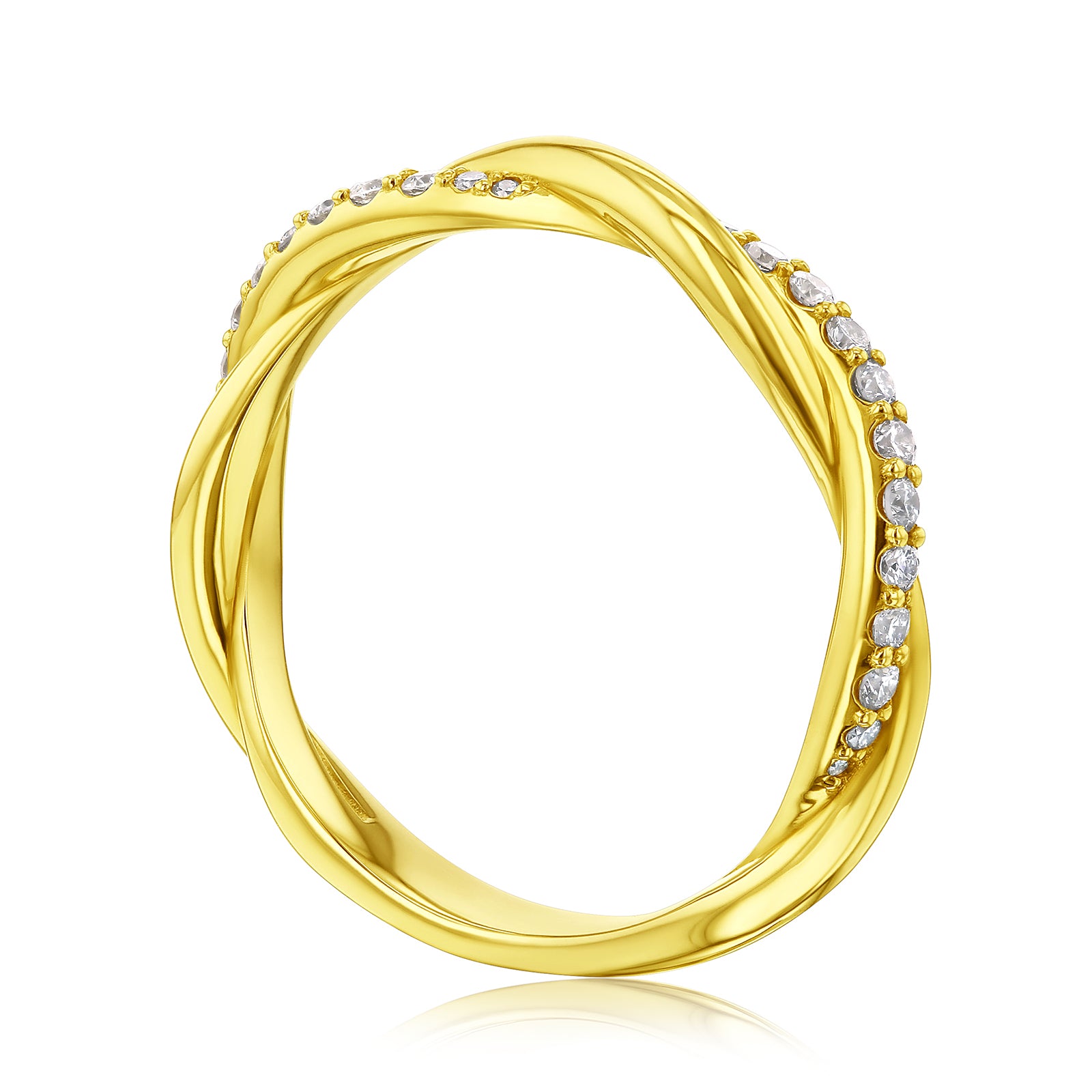 0.25 Carat Lab Grown Diamond Shifting Helix Ring (3.4 mm)