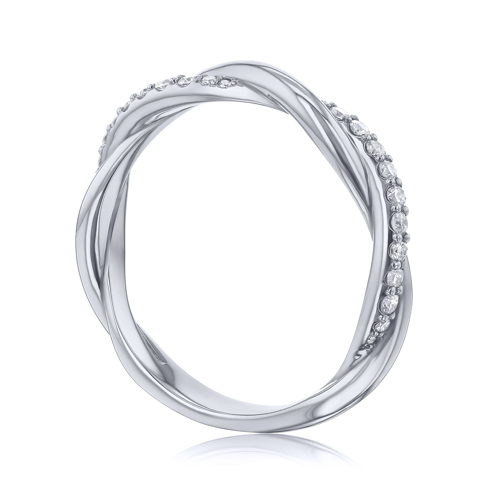 0.25 Carat Lab Grown Diamond Shifting Helix Ring (3.4 mm)