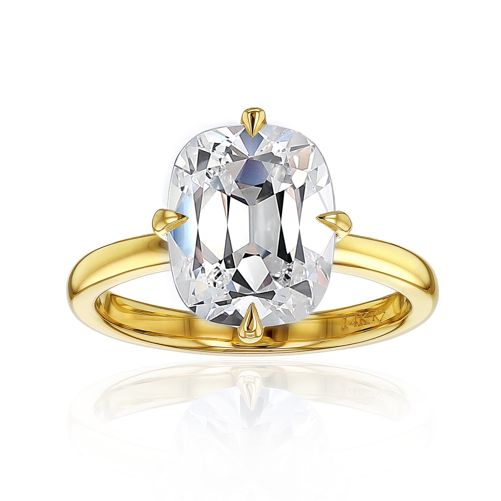 Old Mine Lab Grown Diamond Plain Band Candlelight Ring