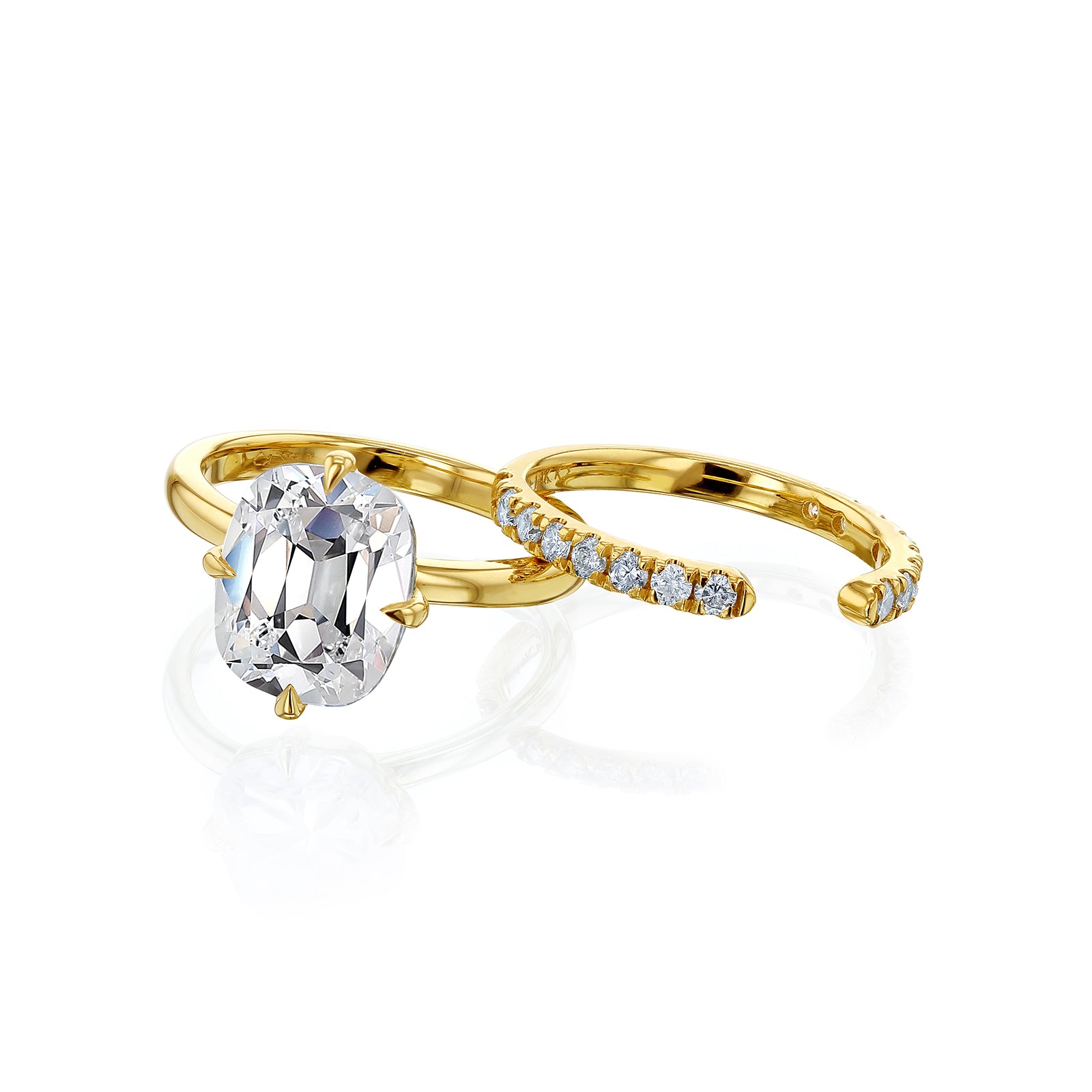 Old Mine Lab Grown Diamond Plain Band Candlelight Ring