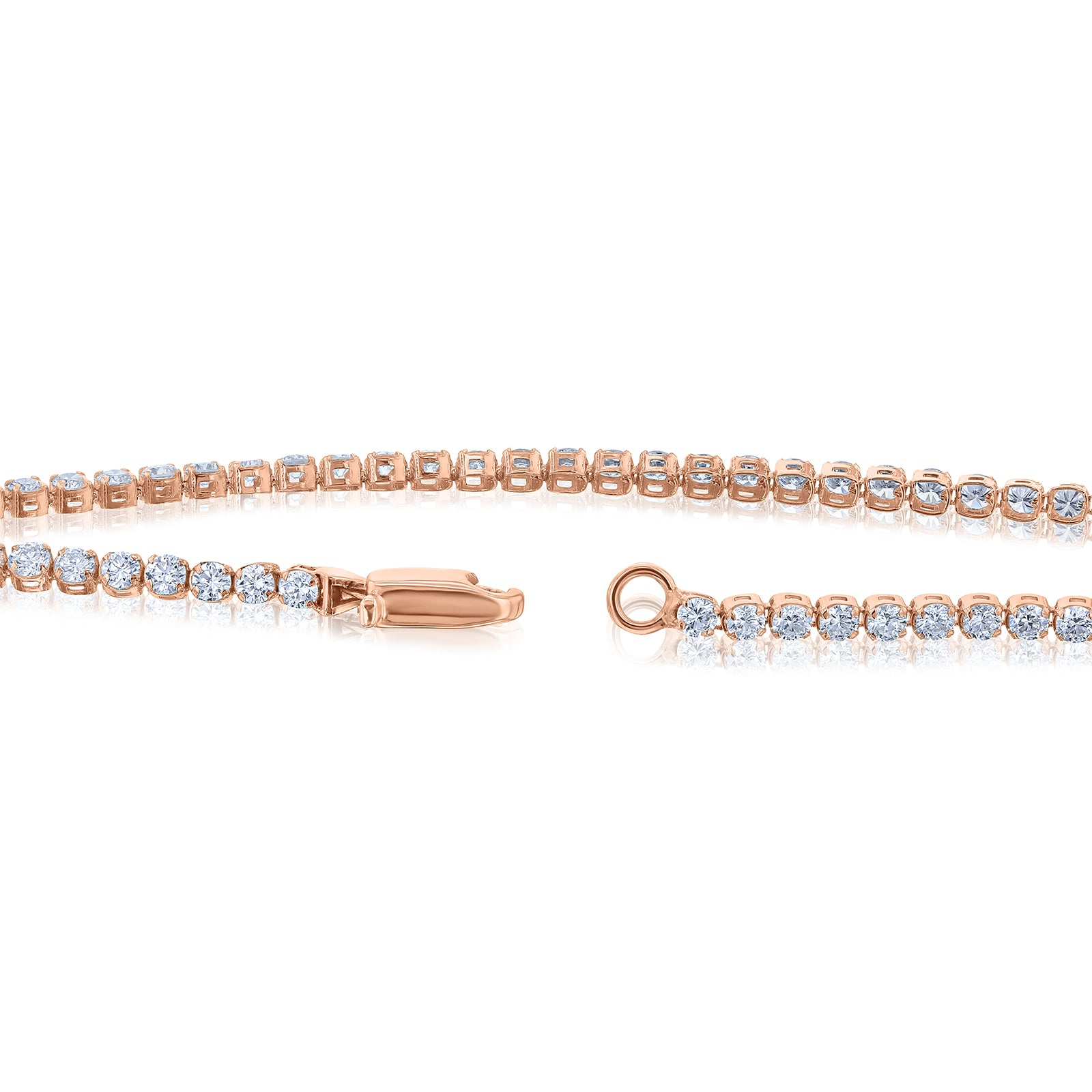 20 inch rose gold diamond tennis chain