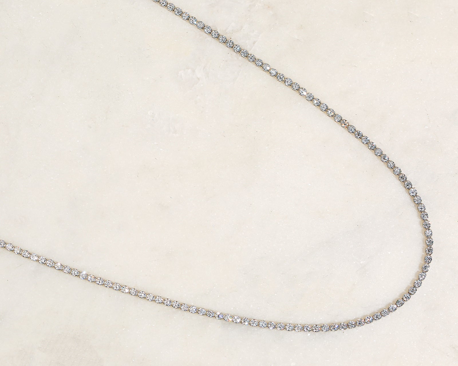 5.75 Carat Lab Grown Diamond 2 mm Tennis Necklace