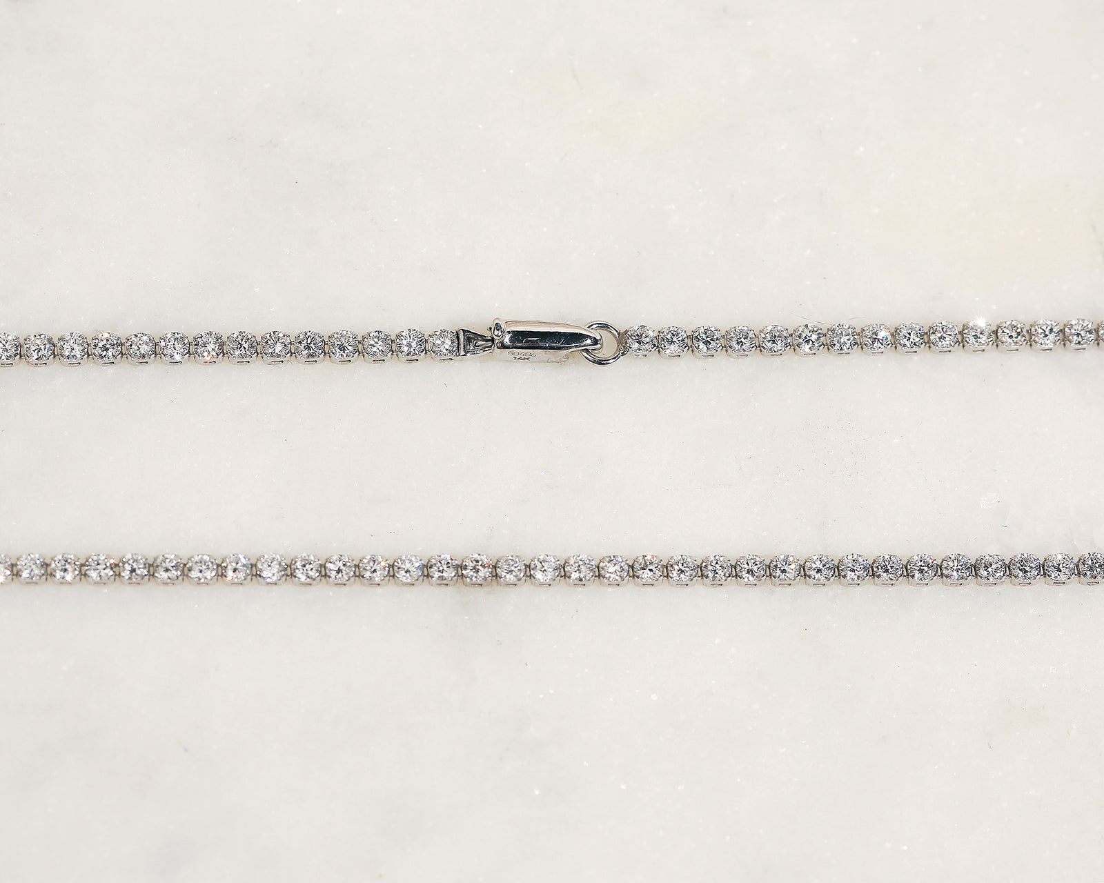 5.75 Carat Lab Grown Diamond 2 mm Tennis Necklace