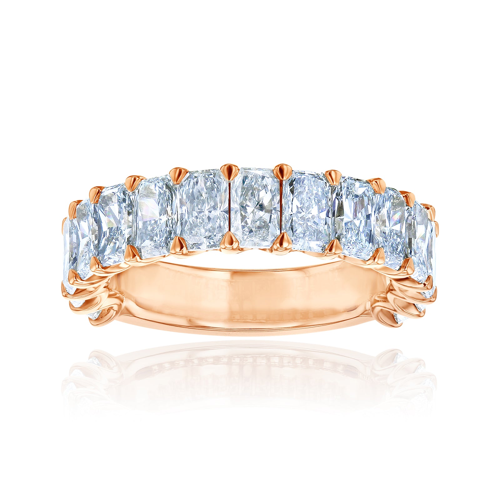 4.5 Carat Lab Grown Diamond Near Eternity Rem Ring - rose gold option