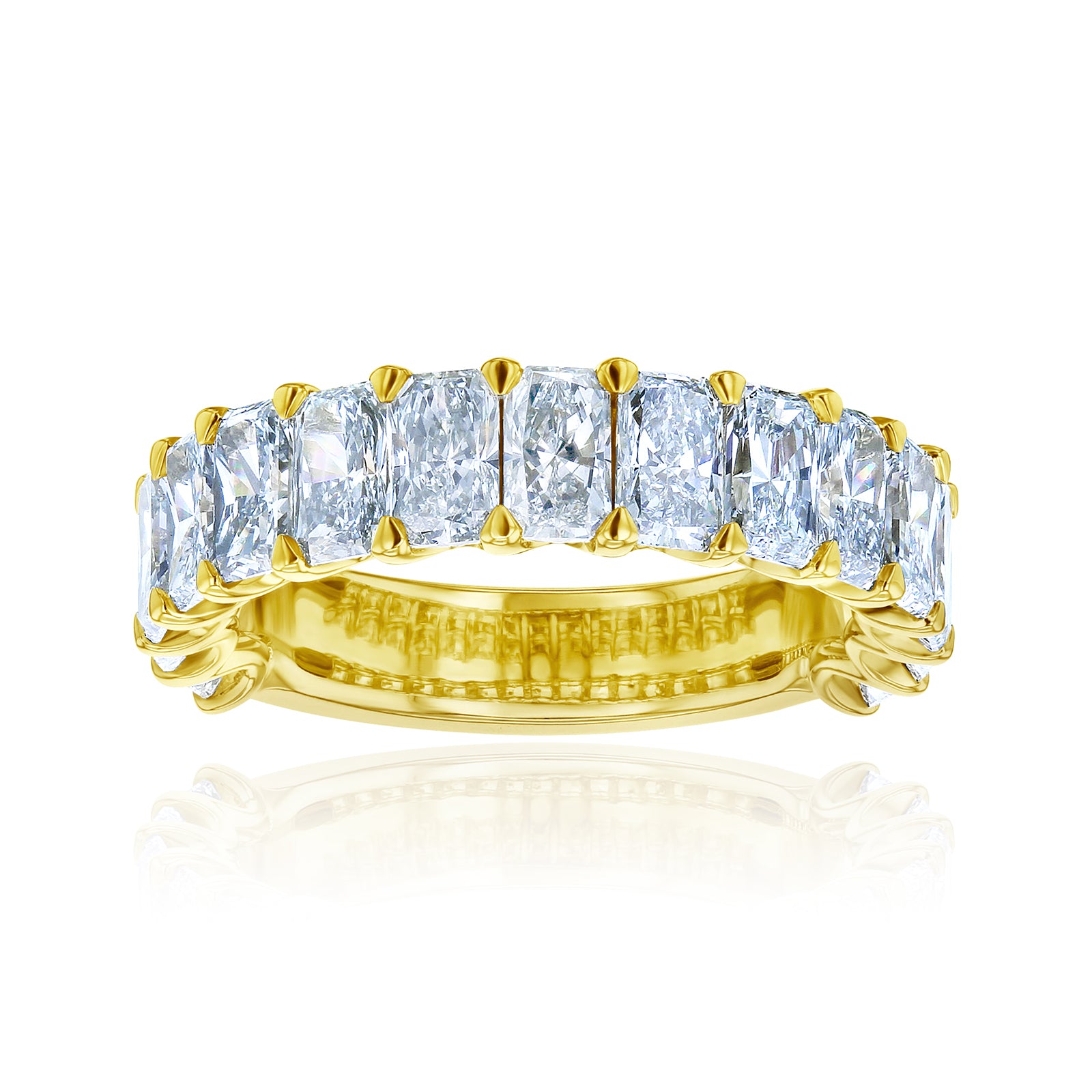 4.5 Carat Lab Grown Diamond Near Eternity Rem Ring - yellow gold option