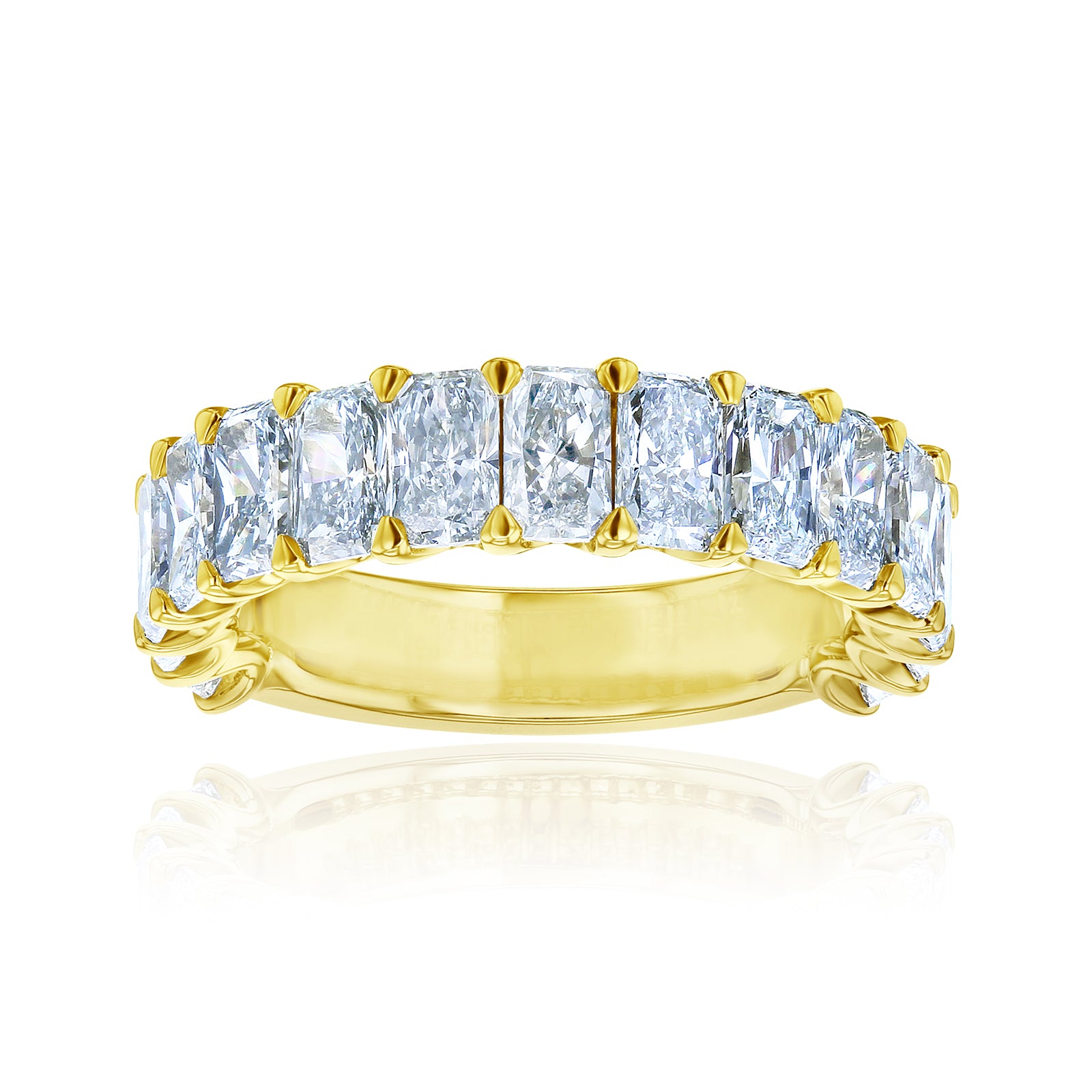 4.5 Carat Lab Grown Diamond Near Eternity Rem Ring - yellow gold option