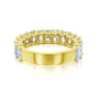 near eternity diamond ring - backside of ring in yellow gold option