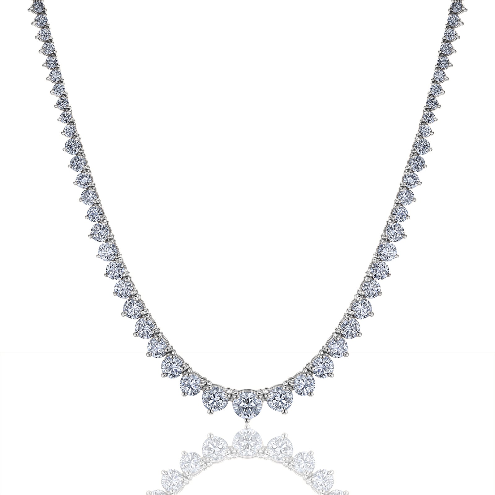 5 or 8 Carat Lab Grown Diamond Tennis Lupe Necklace