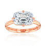 Kobelli Elongated Cushion Diamond East-West Solitaire Engagement Ring - rose gold option