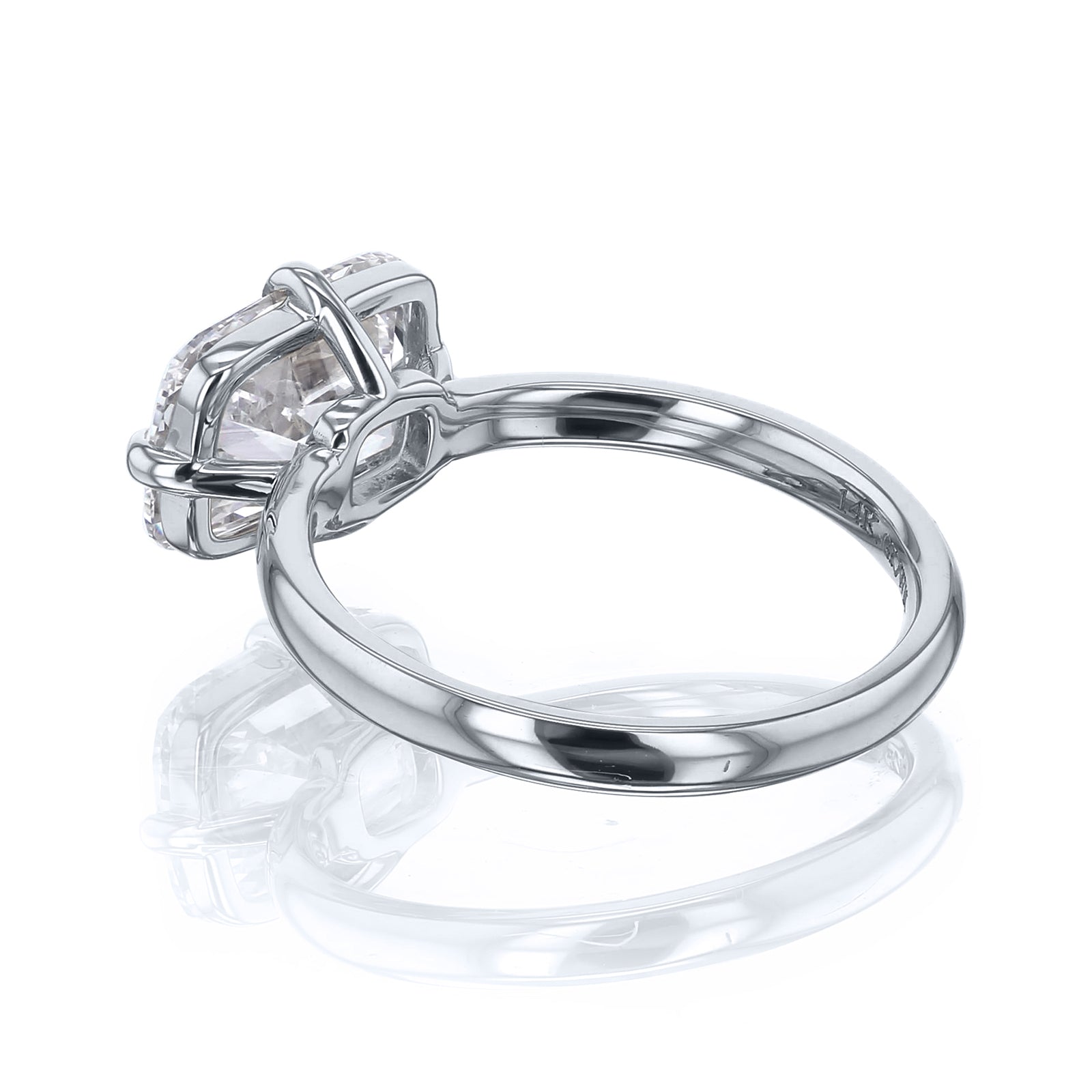 white gold option backside of ring