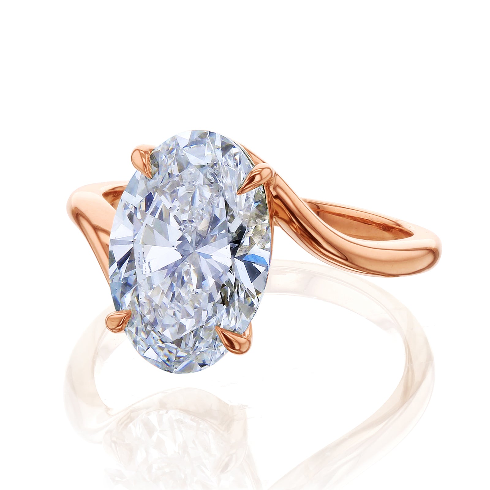 Kobelli Josie Ring in Rose Gold - semi side angle